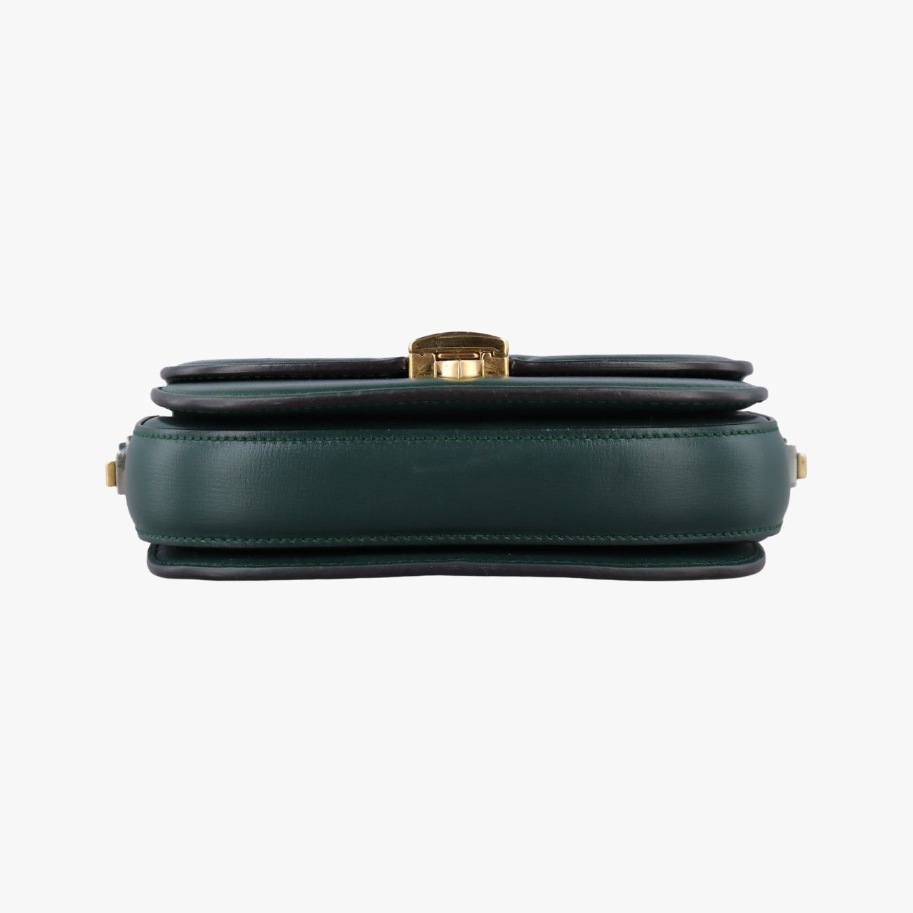 Gucci Sylvie 1969 Green Leather Shoulder Bag — view 3