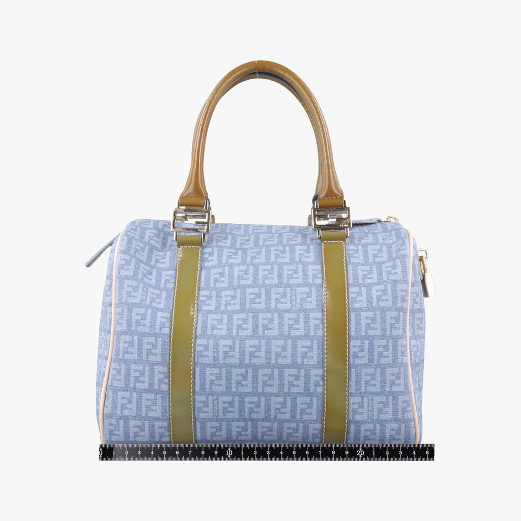 Fendi Zucca Pattern Zucchino Glitter Logo Blue — view 2