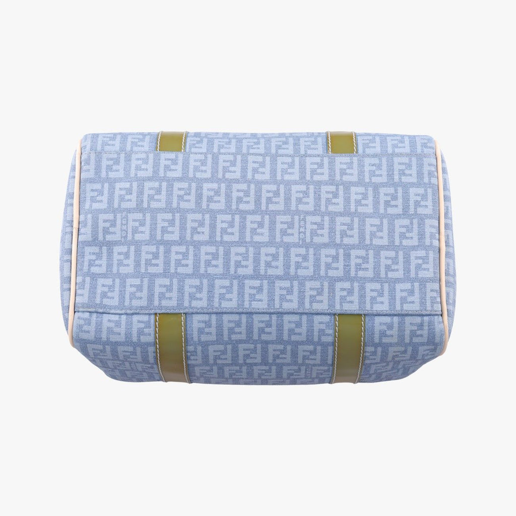 Fendi Zucca Pattern Zucchino Glitter Logo Blue — view 3