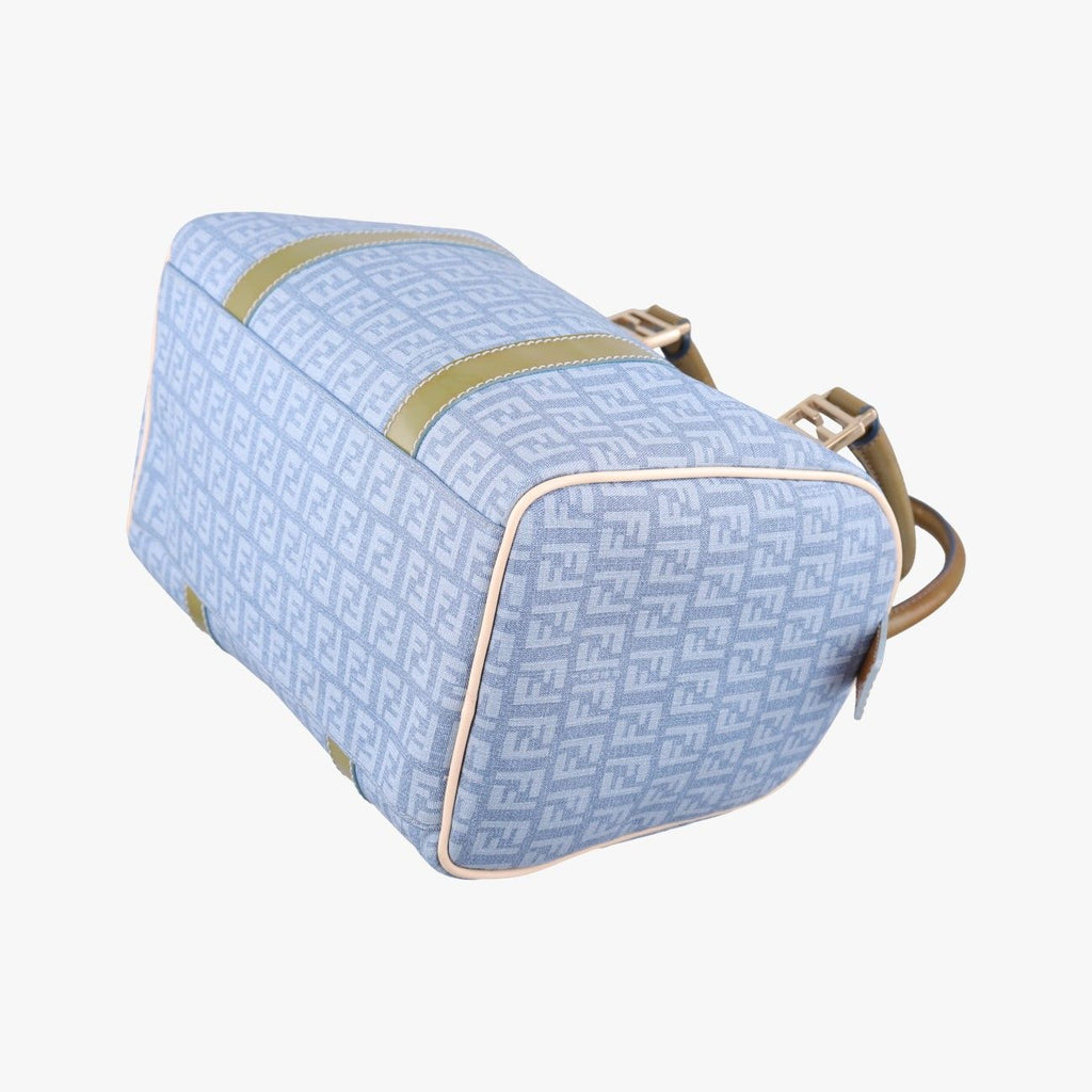 Fendi Zucca Pattern Zucchino Glitter Logo Blue — view 4
