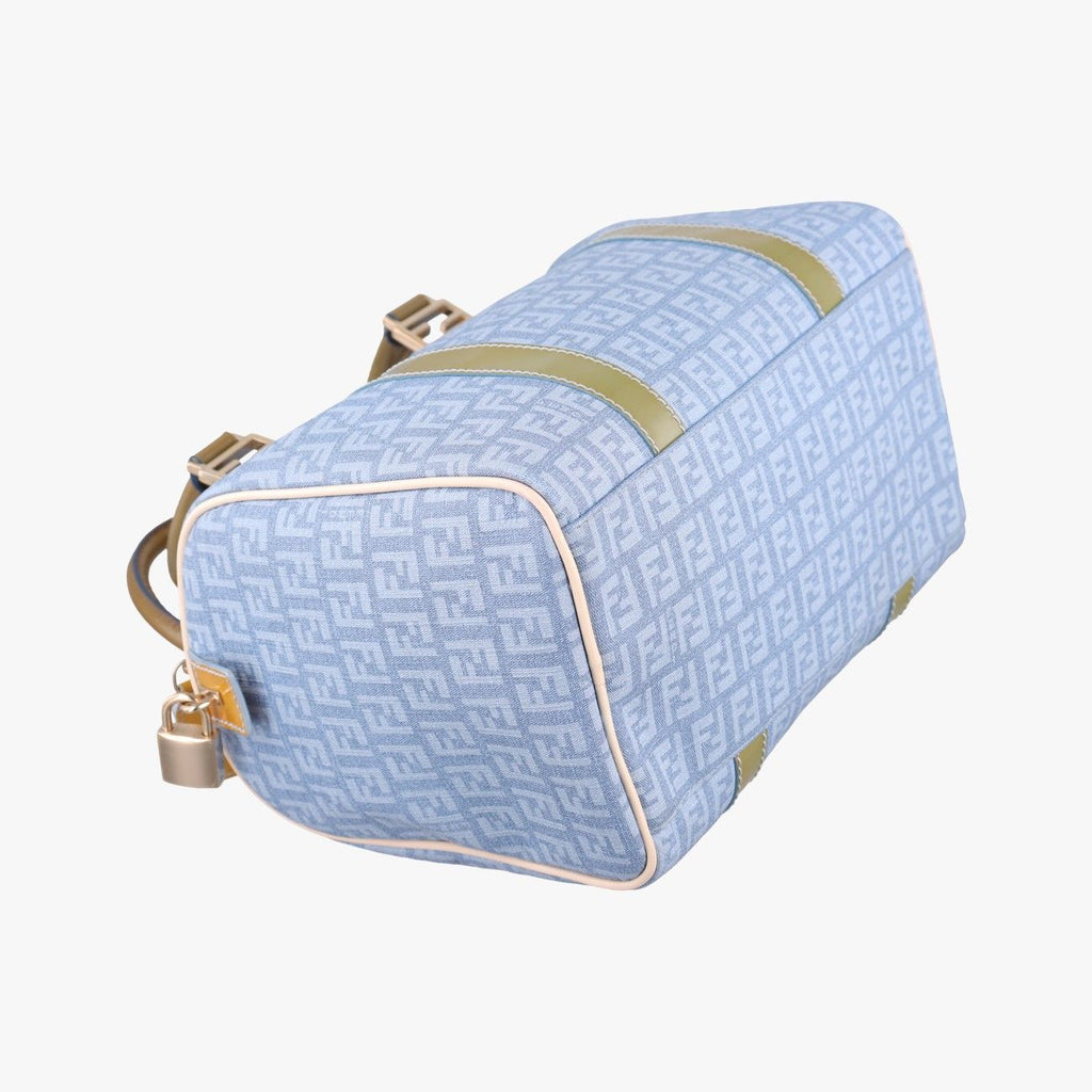 Fendi Zucca Pattern Zucchino Glitter Logo Blue — view 5