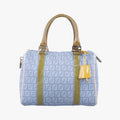 Fendi Zucca Pattern Zucchino Glitter Logo Blue