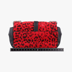 Saint Laurent Monogram Leopard Print Baby Punk Chain Red Black Calf Hair Leather — view 2