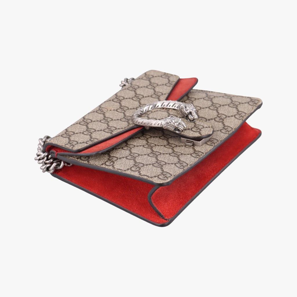 Gucci Dionysus Beige Red Suede Shoulder Bag — view 5