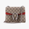 Gucci Dionysus Beige Red Suede Shoulder Bag