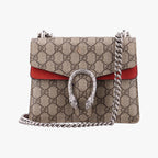 Gucci Dionysus Beige Red Suede Shoulder Bag
