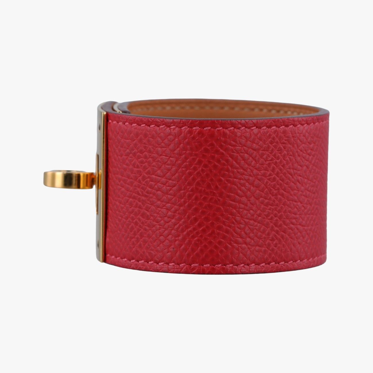 Hermes Kelly Style Lock Red Gold Leather Q 40 — view 3