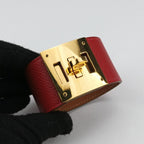 Hermes Kelly Style Lock Red Gold Leather Q 40 — view 4
