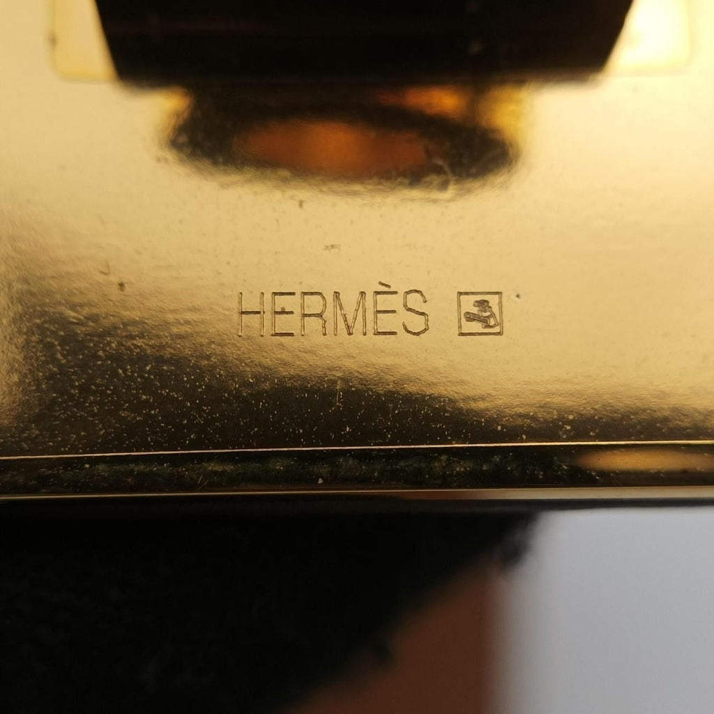 Hermes Kelly Style Lock Red Gold Leather Q 40 — view 7
