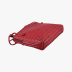 Bottega Veneta Nodini Intrecciato Red Lambskin — view 5