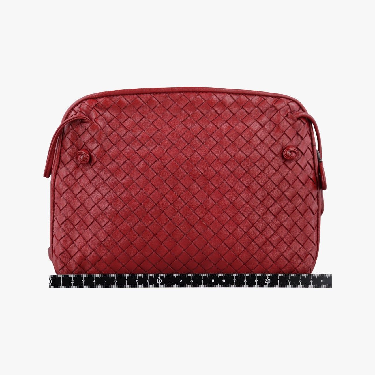 Bottega Veneta Nodini Intrecciato Red Lambskin — view 2