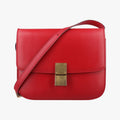 Celine Classic Box Red Leather