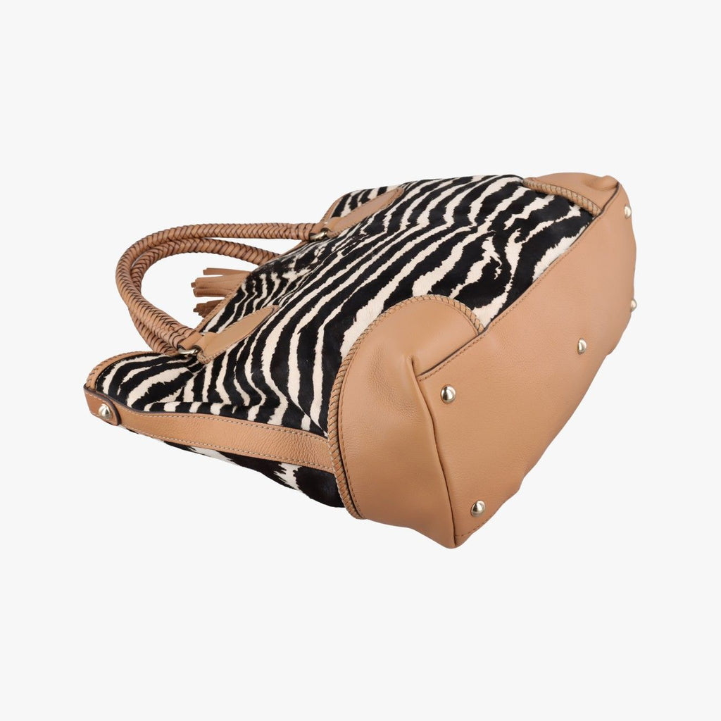 Gucci Zebra Print Marrakech Black White Beige Calf Hair Leather — view 7