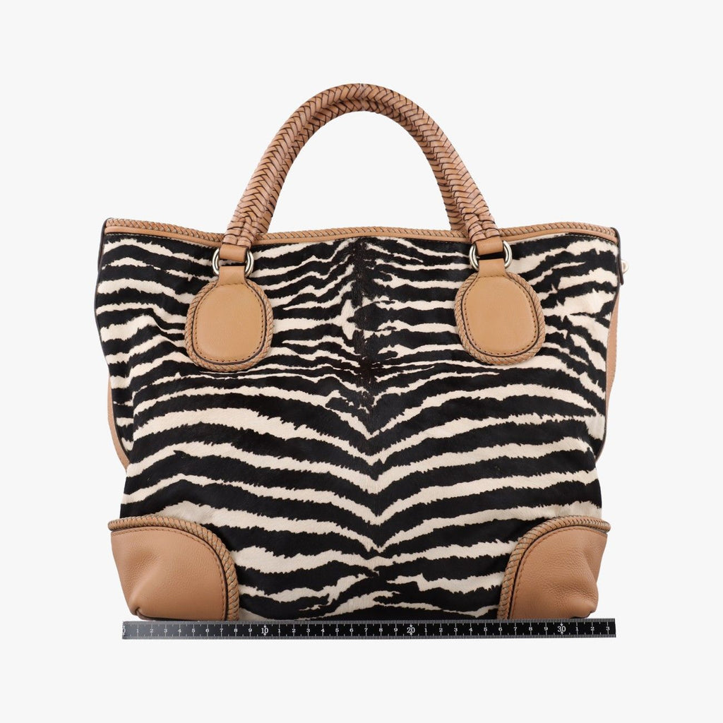Gucci Zebra Print Marrakech Black White Beige Calf Hair Leather — view 2