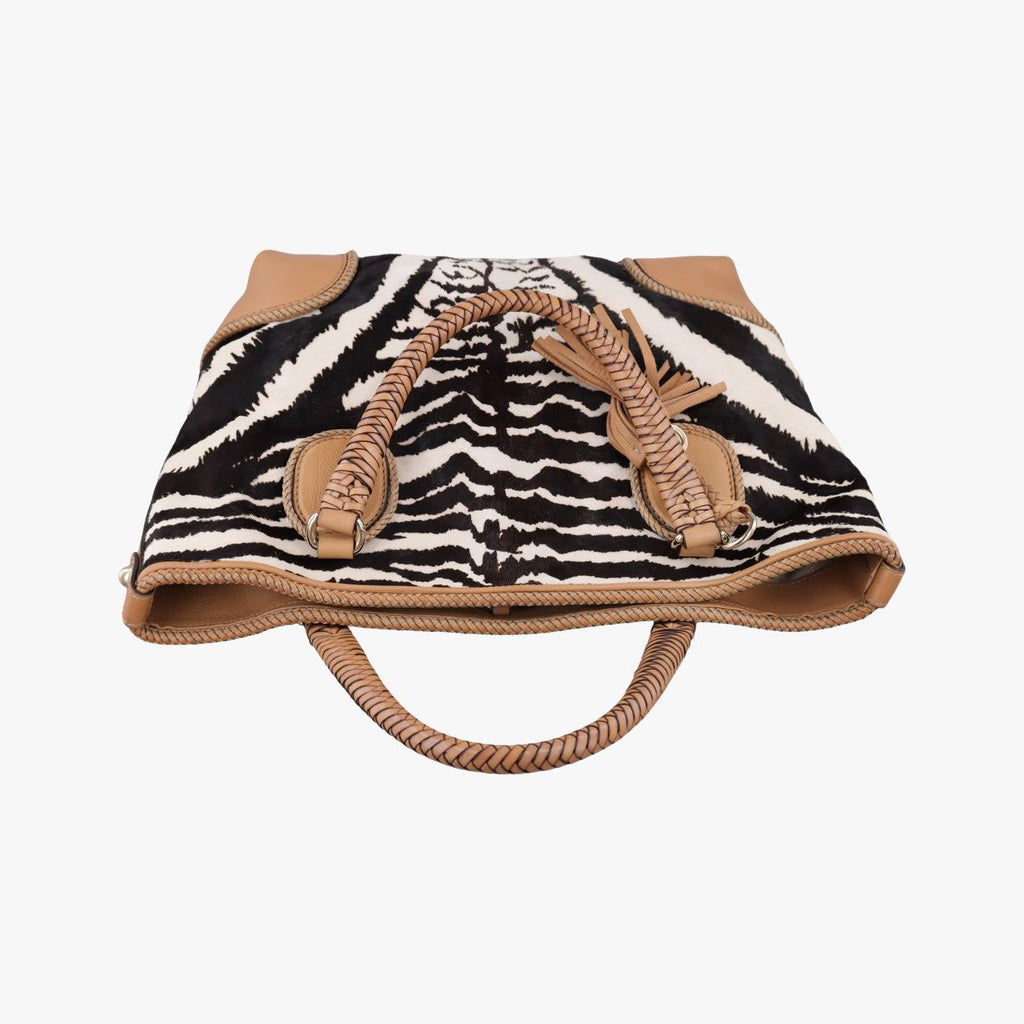Gucci Zebra Print Marrakech Black White Beige Calf Hair Leather — view 8
