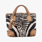 Gucci Zebra Print Marrakech Black White Beige Calf Hair Leather