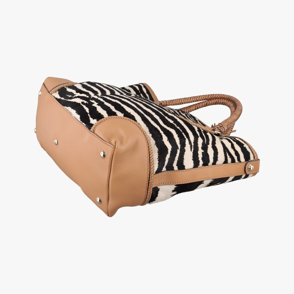 Gucci Zebra Print Marrakech Black White Beige Calf Hair Leather — view 6