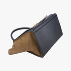 Celine Trapeze Medium Brown Black Beige Snakeskin Leather Handbag — view 5