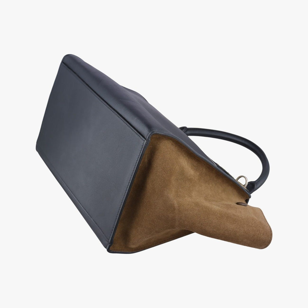 Celine Trapeze Medium Brown Black Beige Snakeskin Leather Handbag — view 6