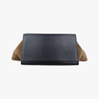 Celine Trapeze Medium Brown Black Beige Snakeskin Leather Handbag — view 3