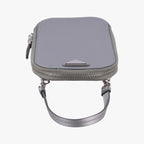 Prada Triangle Logo Silver Saffiano Leather 85 — view 8