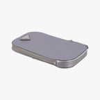Prada Triangle Logo Silver Saffiano Leather 85 — view 5