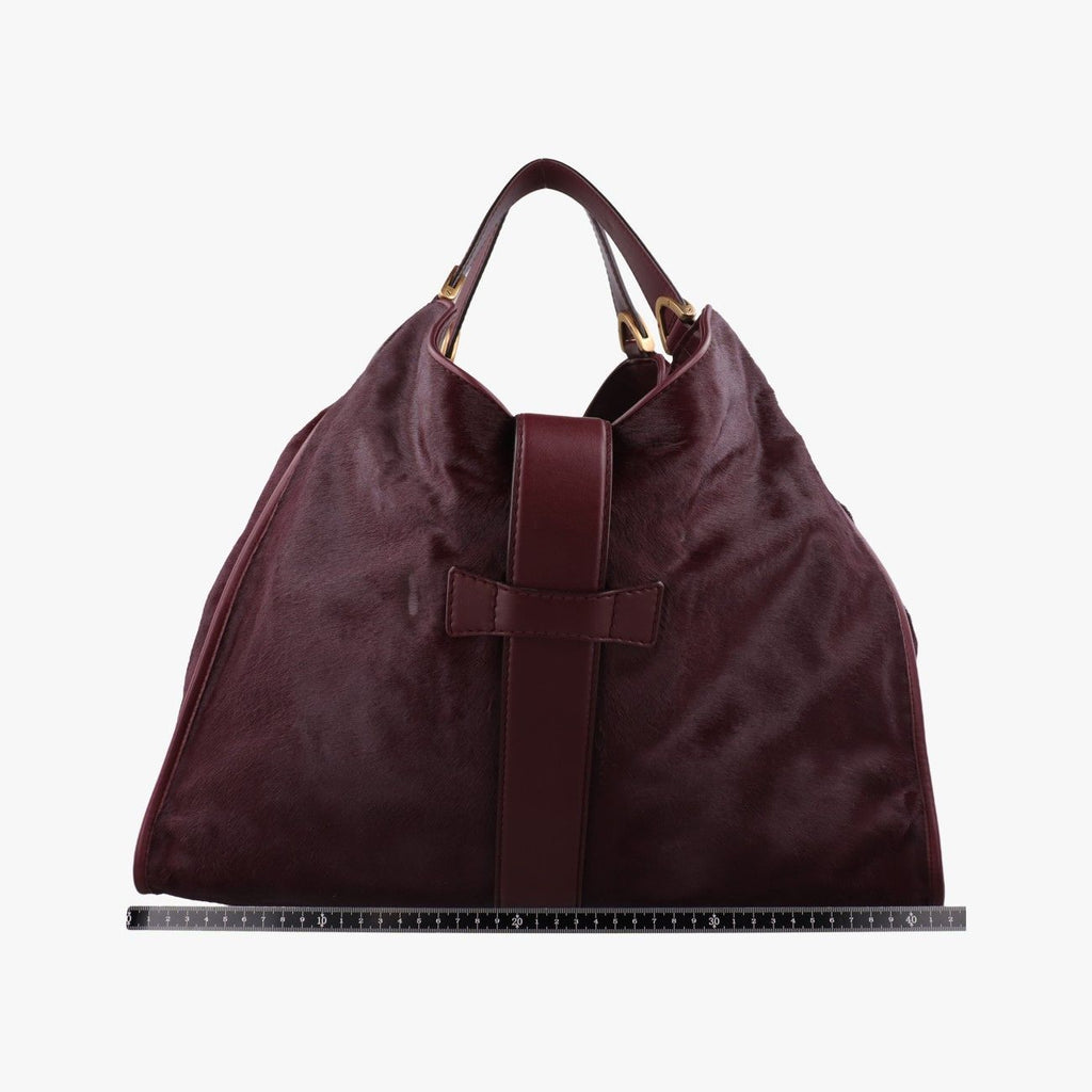 Gucci Star Wrap Exotic Horsebit Wine Red Calf Hair — view 2