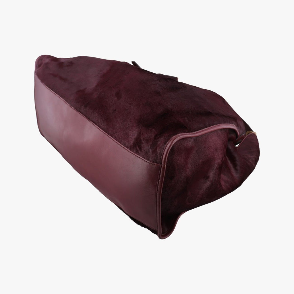 Gucci Star Wrap Exotic Horsebit Wine Red Calf Hair — view 4