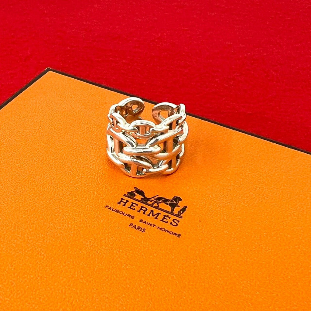 Hermes Enchainee Ring GM 925 Sterling Silver