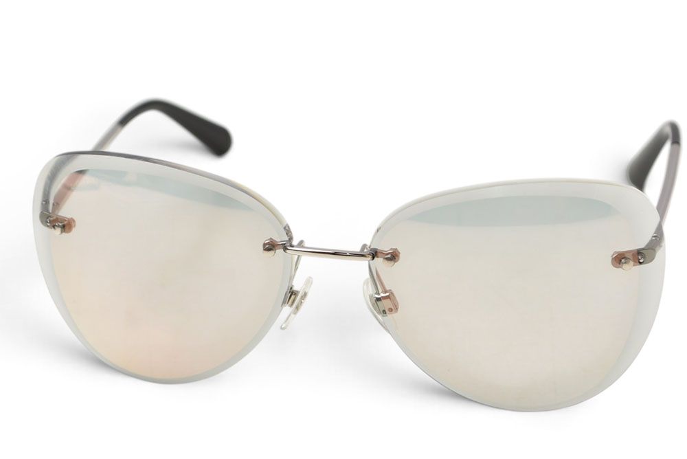 Chanel Sunglasses Eyewear Teardrop Rimless Black