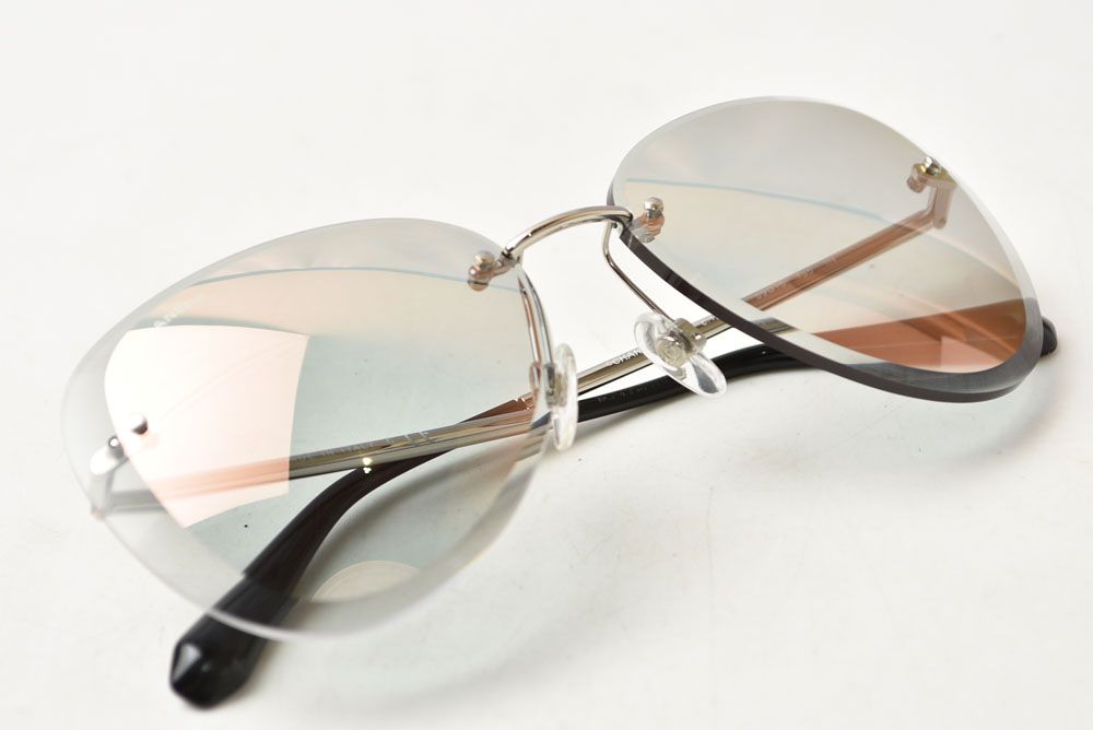Chanel Sunglasses Eyewear Teardrop Rimless Black — view 8