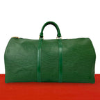 Louis Vuitton Vintage Keepall 55 Epi Leather Boston Bag Borneo Green