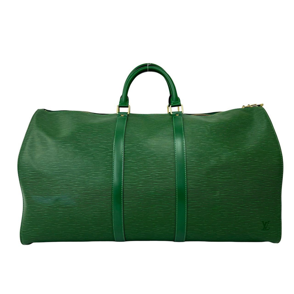 Louis Vuitton Vintage Keepall 55 Epi Leather Boston Bag Borneo Green — view 3