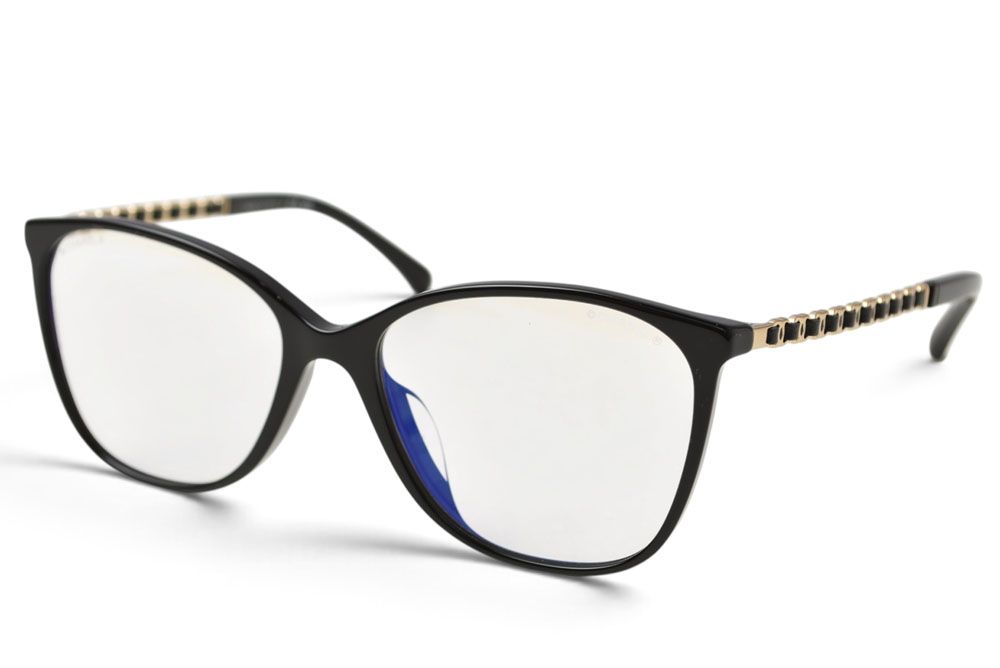 Chanel Sunglasses Eyewear Coco CC Motif Blue Light