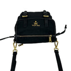 Prada Logo Tessuto Nylon Saffiano Leather Shoulder Bag Pochette Crossbody Black — view 4