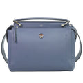 Fendi Dotcom 2-Way Shoulder Bag Leather Blue