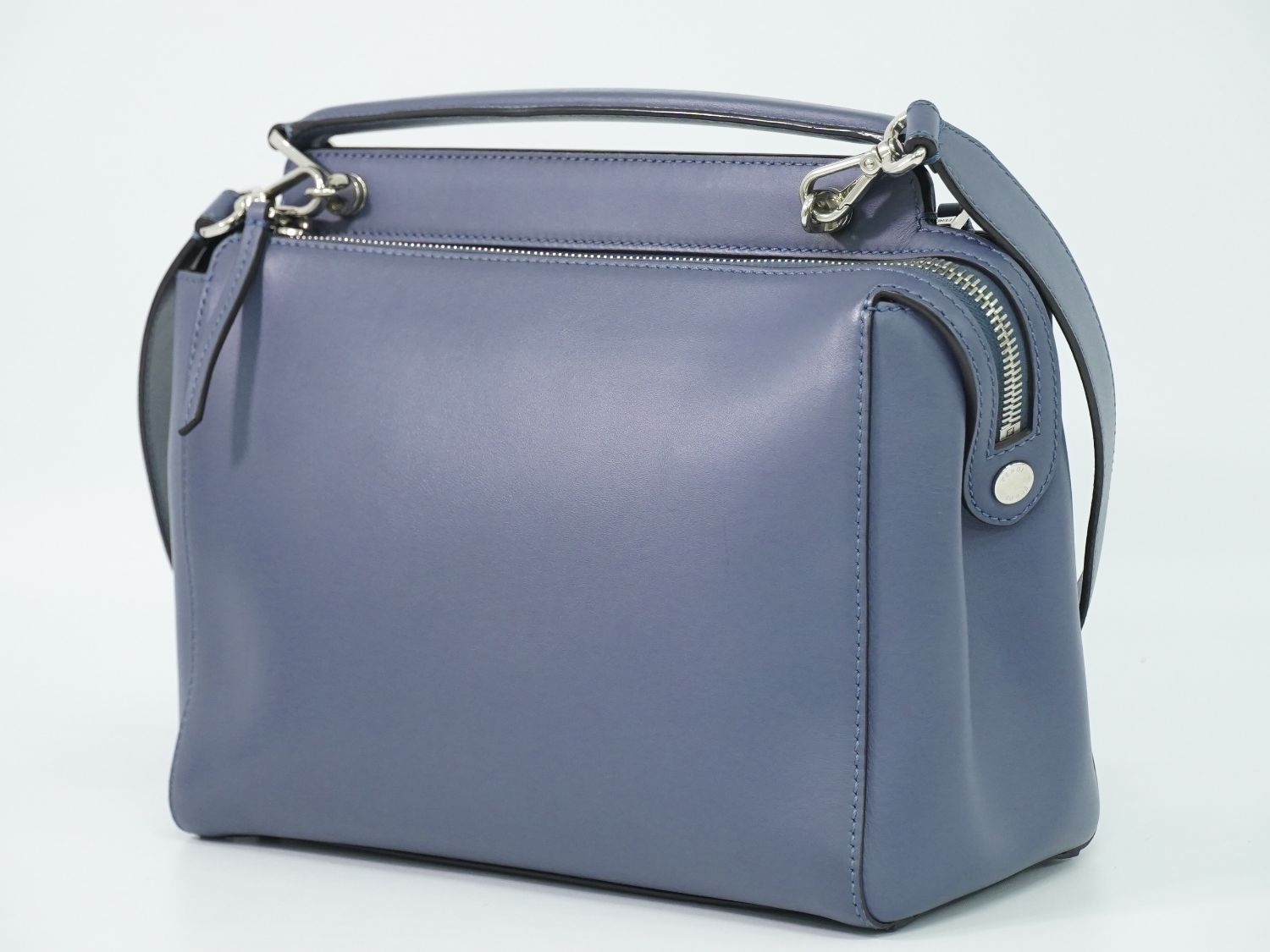 Fendi Dotcom 2-Way Shoulder Bag Leather Blue — view 2