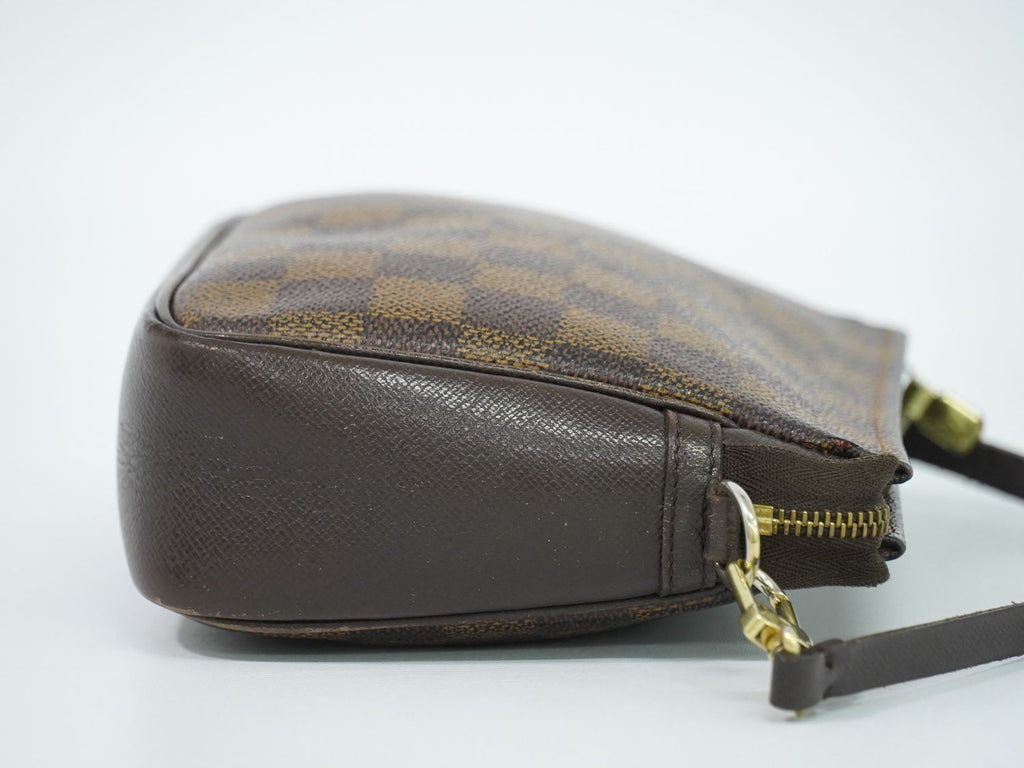 Louis Vuitton LV Trousse Makeup Damier Ebene Pouch Handbag Brown — view 4