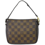 Louis Vuitton LV Trousse Makeup Damier Ebene Pouch Handbag Brown