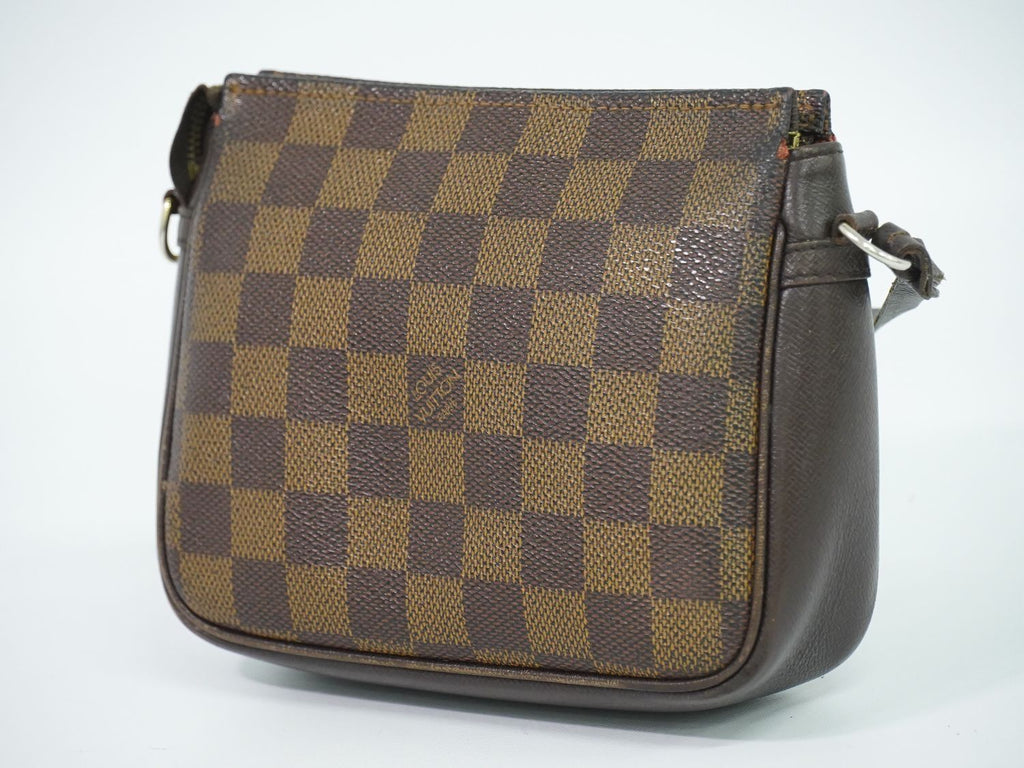 Louis Vuitton LV Trousse Makeup Damier Ebene Pouch Handbag Brown — view 2