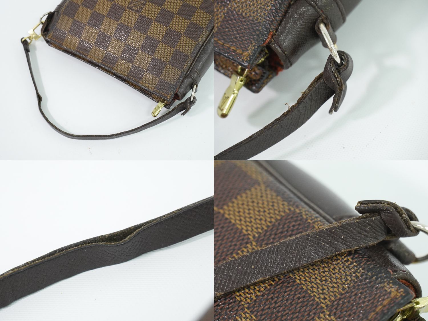 Louis Vuitton LV Trousse Makeup Damier Ebene Pouch Handbag Brown — view 6