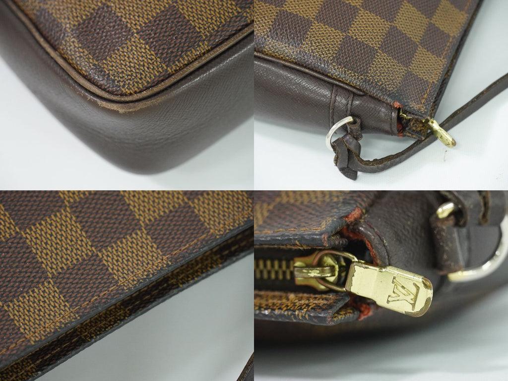 Louis Vuitton LV Trousse Makeup Damier Ebene Pouch Handbag Brown — view 7