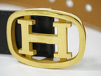 Hermes Constance H Buckle Belt 75 Leather Black Gold — view 4