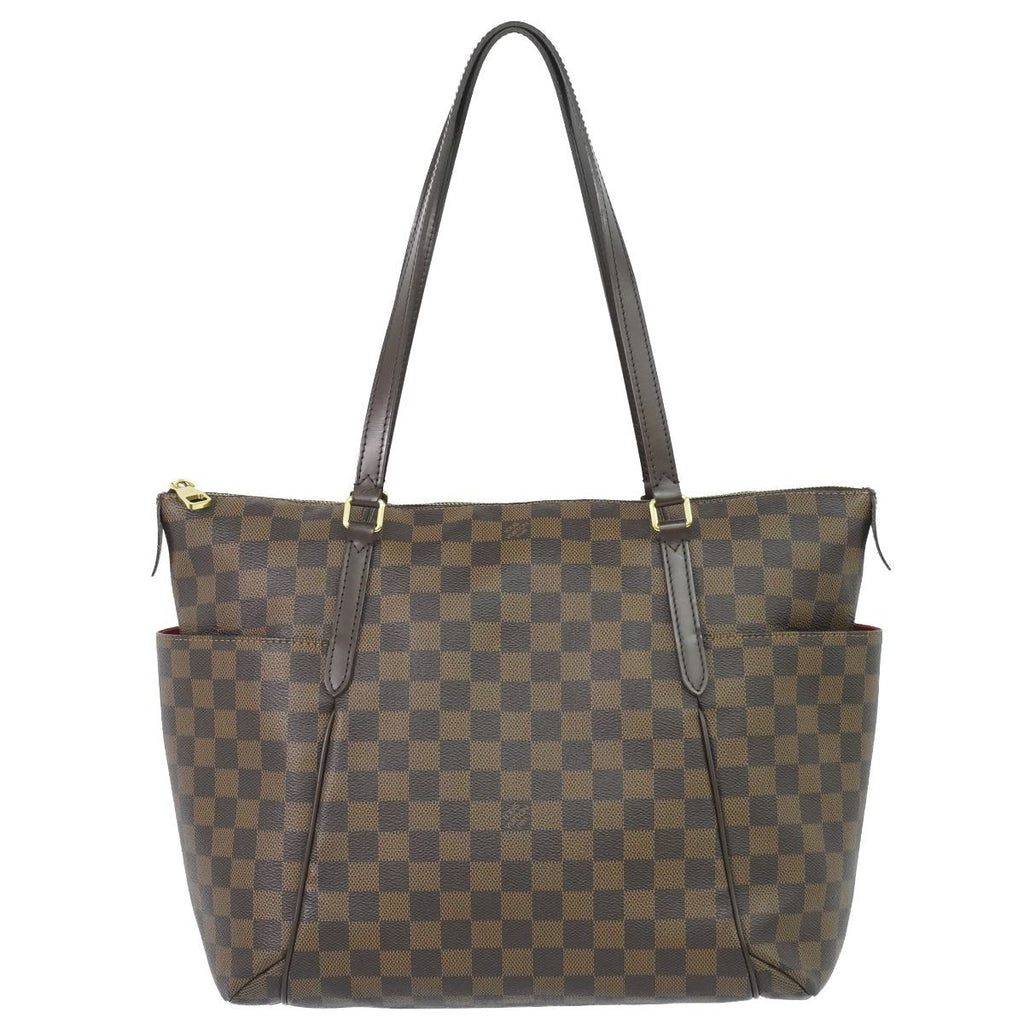 Louis Vuitton LV Totally MM Damier Ebene Shoulder Bag Tote Brown