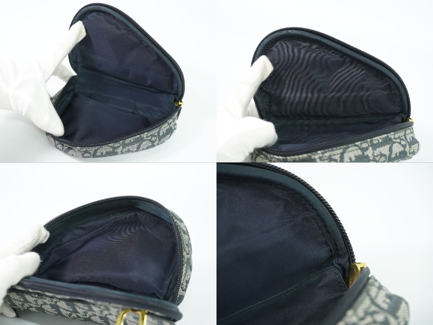 Dior Saddle Trotter Pouch Case Canvas Navy — view 8