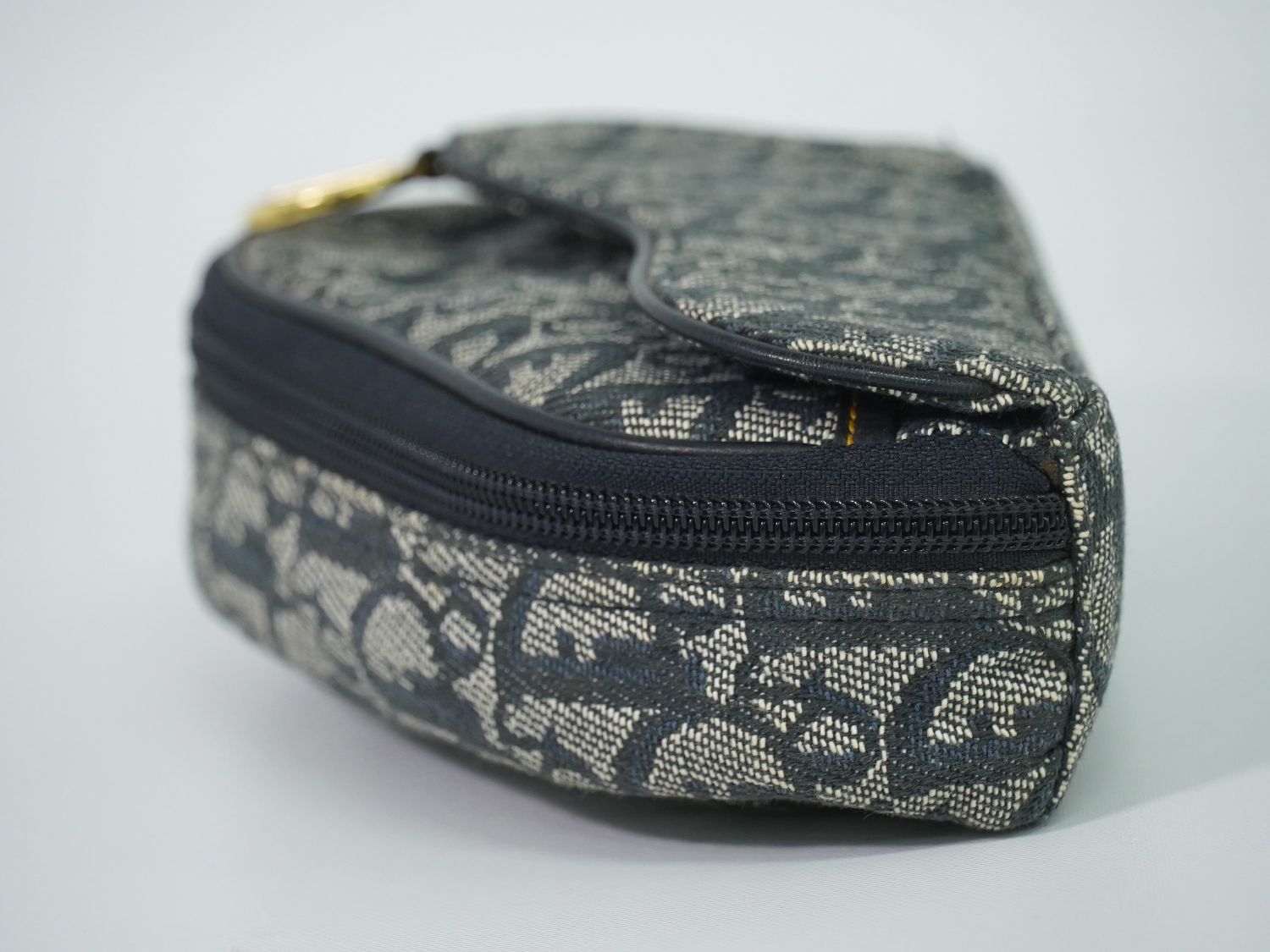 Dior Saddle Trotter Pouch Case Canvas Navy — view 4