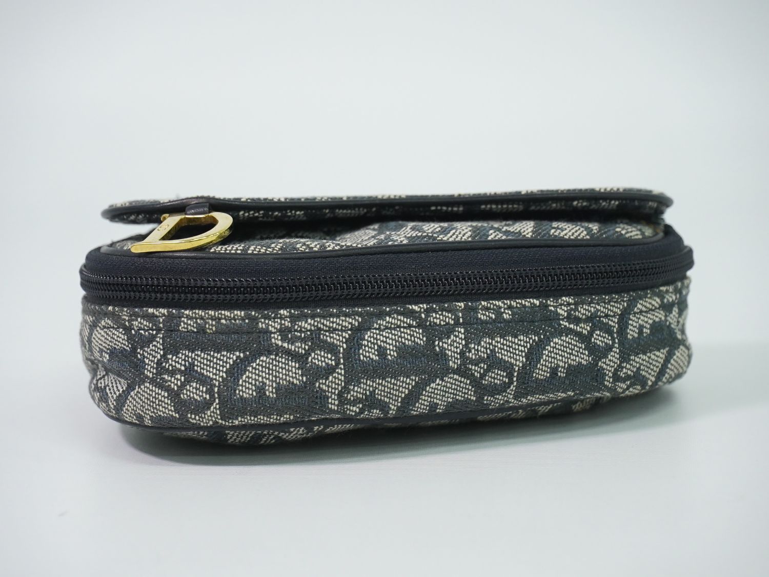 Dior Saddle Trotter Pouch Case Canvas Navy — view 3