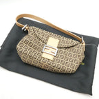 Fendi Man Bucket Shoulder Bag Zucchino FF Brown Beige