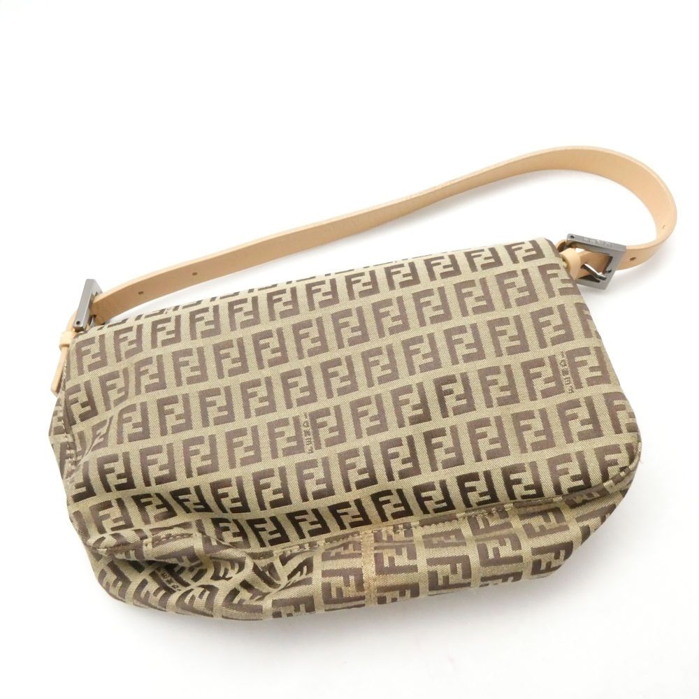 Fendi Man Bucket Shoulder Bag Zucchino FF Brown Beige — view 3