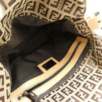 Fendi Man Bucket Shoulder Bag Zucchino FF Brown Beige — view 6